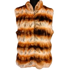 Donna Salyer Fabulous Furs Faux Fur Mob Wife Vest Women's Sz Medium